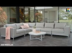 Kettler Ego Modular Loungeset Aluminium/Sunbrella® Anthrazit/Sooty