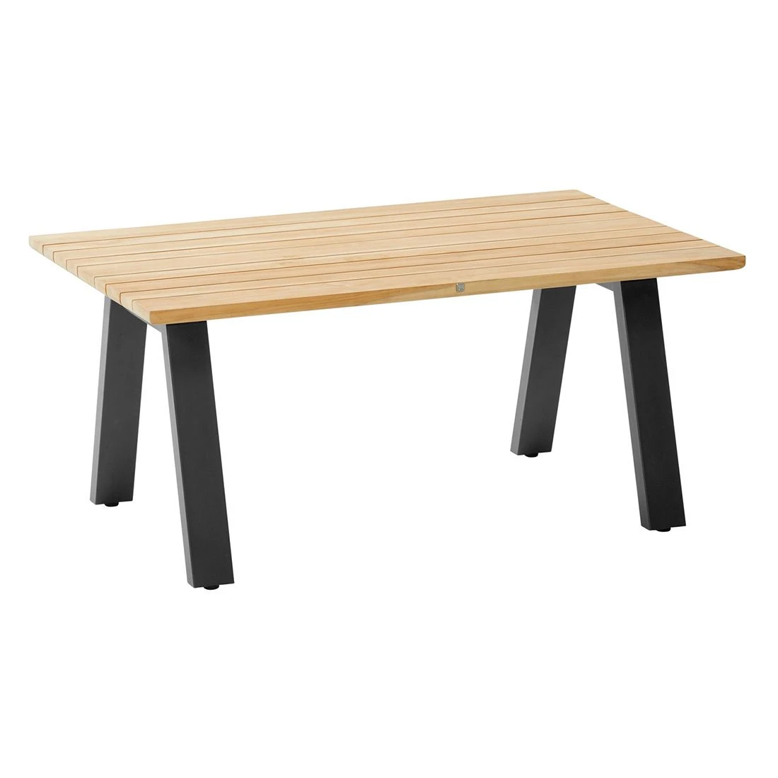 4Seasons Ambassador Kaffeetisch 120x70cm Edelstahl/Teak Anthrazit/Natur 1 4Seasons Ambassador Kaffeetisch 120x70cm Edelstahl/Teak Anthrazit/Natur