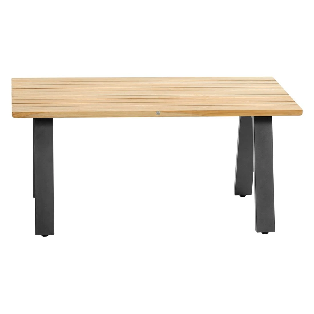 4Seasons Ambassador Kaffeetisch 120x70cm Edelstahl/Teak Anthrazit/Natur 2 4Seasons Ambassador Kaffeetisch 120x70cm Edelstahl/Teak Anthrazit/Natur – Bild 2