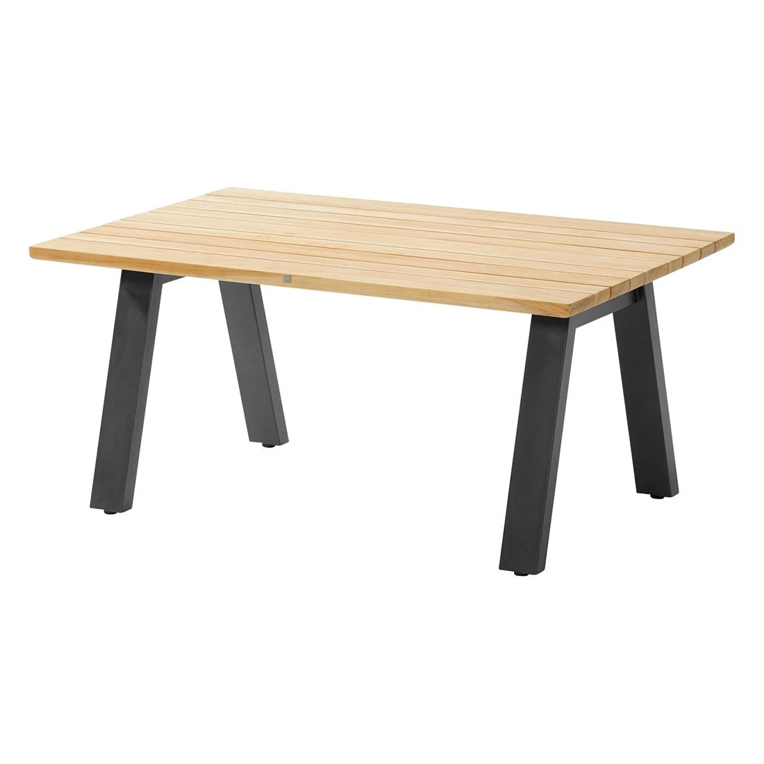 4Seasons Ambassador Kaffeetisch 120x70cm Edelstahl/Teak Anthrazit/Natur 3 4Seasons Ambassador Kaffeetisch 120x70cm Edelstahl/Teak Anthrazit/Natur – Bild 3