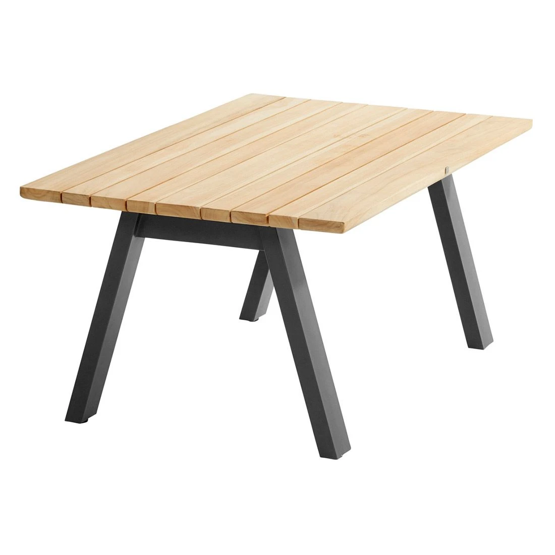 4Seasons Ambassador Kaffeetisch 120x70cm Edelstahl/Teak Anthrazit/Natur 4 4Seasons Ambassador Kaffeetisch 120x70cm Edelstahl/Teak Anthrazit/Natur – Bild 4