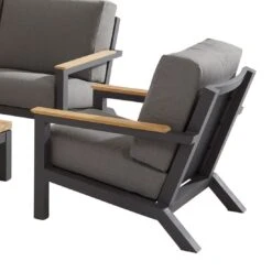 4Seasons Capitol Loungeset 4-tlg. Mit Tisch 90x90cm Anthrazit -Gartenmobel Verkauf 4seasons capitol loungeset 4 tlg mit tisch 90x90cm 1412271 3