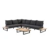 4Seasons Country Ecklounge 5-tlg. Mit Tisch 110x65cm Anthrazit/Natur