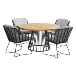 4Seasons Fabrice Gartensessel Edelstahl/Rope Inkl. Kissen Anthrazit -Gartenmobel Verkauf 4seasons fabrice diningsessel edelstahl rope inkl kissen 1355973 5