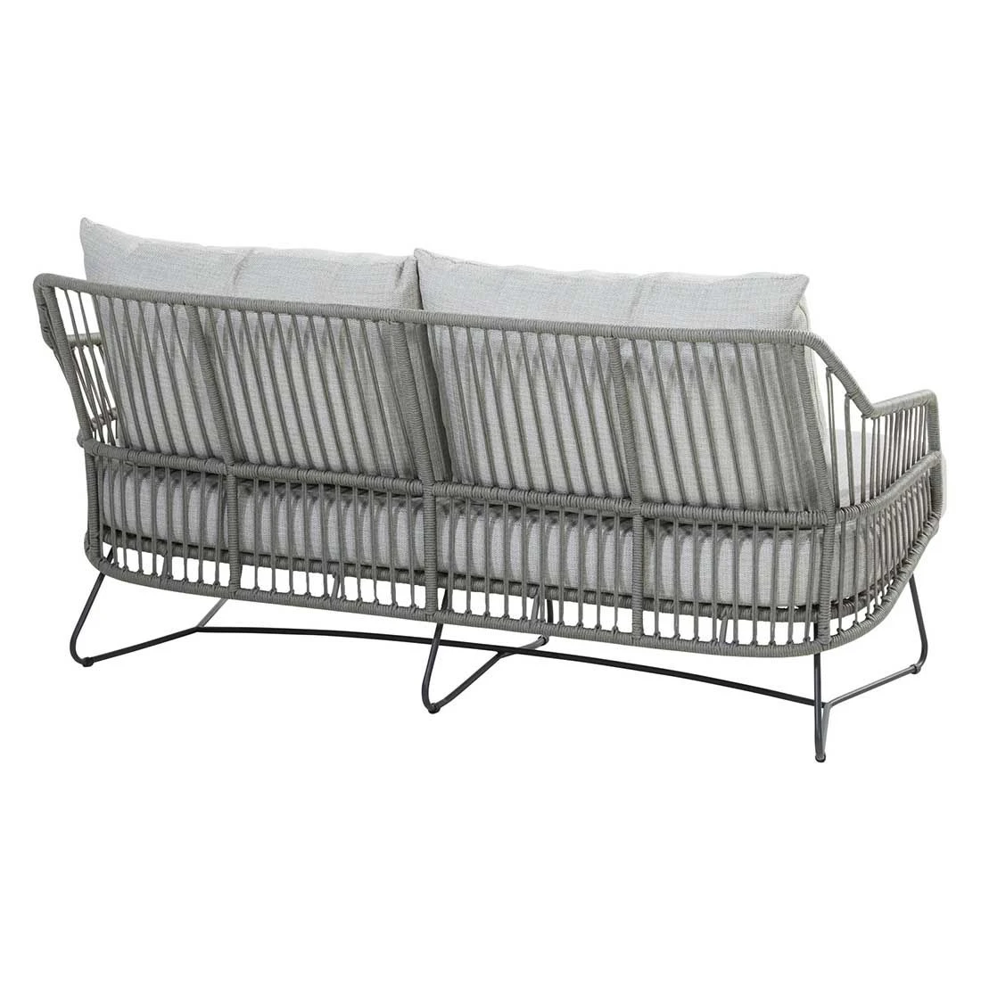 4Seasons Sempre Gartensofa Edelstahl/Rope Inkl. Kissen Anthrazit/Silbergrau 2 4Seasons Sempre Gartensofa Edelstahl/Rope Inkl. Kissen Anthrazit/Silbergrau – Bild 2