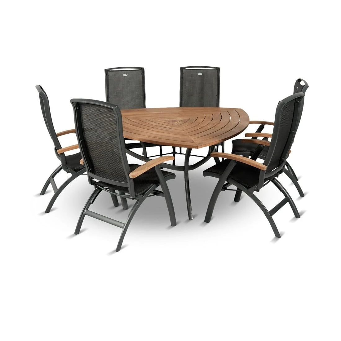 Hartman Da Vinci Klappsessel Aluminium/Textilene Mit Teak-Armlehnen Xerix 2 Hartman Da Vinci Klappsessel Aluminium/Textilene Mit Teak-Armlehnen Xerix – Bild 2