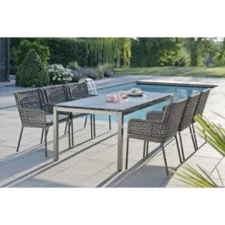 Stern Gartentisch-Gestell 200x100cm Edelstahl Vierkantrohr -Gartenmobel Verkauf 543414 19