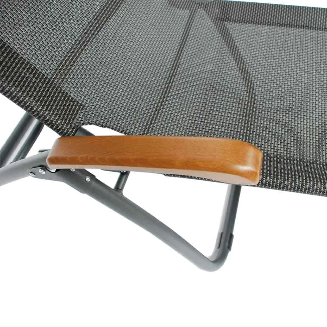 Sungörl Phönix DV Bäderliege Stahl/Textilene/Eschenholz Anthrazit/Grau 3 Sungörl Phönix DV Bäderliege Stahl/Textilene/Eschenholz Anthrazit/Grau – Bild 3