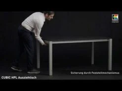 Kettler Cubic Ausziehtisch 150/210x95 Cm Aluminium/HPL Anthrazit/Silber