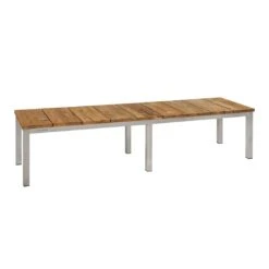 Zebra Naxos Gartenbank 190cm Edelstahl/Teak Natur