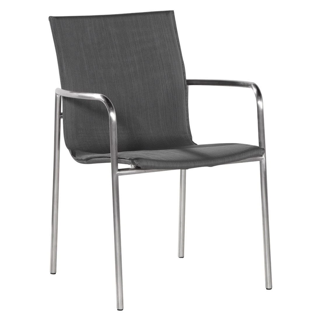 4Seasons Breeze Stapelsessel Edelstahl/Textilene Anthrazit 1 4Seasons Breeze Stapelsessel Edelstahl/Textilene Anthrazit