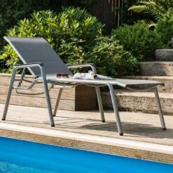 Kettler Cirrus Komfort-Stapelliege Aluminium/Textilene Silber/Anthrazitgrau 11 Kettler Cirrus Komfort-Stapelliege Aluminium/Textilene Silber/Anthrazitgrau -Gartenmobel Verkauf 790760 2