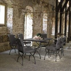 MBM Medici Gartensessel Schmiedeeisen/Textilene Graphit/Schwarz -Gartenmobel Verkauf 811858 3