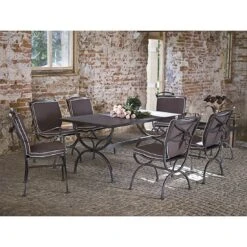 MBM Medici Gartensessel Schmiedeeisen/Textilene Graphit/Schwarz -Gartenmobel Verkauf 811858 4