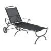 MBM Medici Gartenliege Schmiedeeisen/Textilene Graphit/Schwarz