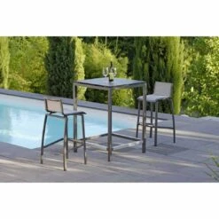 Stern Stehtischgestell 80x80cm Aluminium Anthrazit -Gartenmobel Verkauf 838137 5