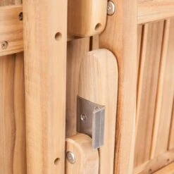 Zebra Poker Klapptisch 80x80 Cm Teak Mit Edelstahlbeschlägen Natur -Gartenmobel Verkauf 862942 4