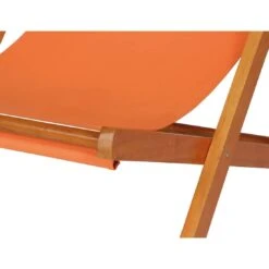 Siena Garden Faro Beach-Liegestuhl Holz/Textilene Orange -Gartenmobel Verkauf 868981 6