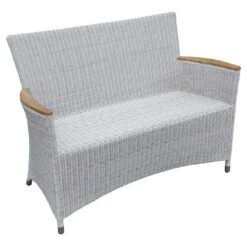 Zebra Loomus 2-Sitzerbank 120cm Geflecht Silkwhite