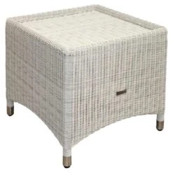 Zebra Loomus Fußhocker Geflecht Silkwhite