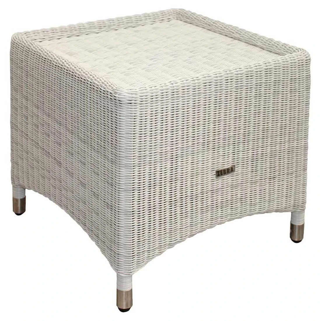 Zebra Loomus Fußhocker Geflecht Silkwhite 1 Zebra Loomus Fußhocker Geflecht Silkwhite