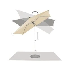 Glatz Alu Smart Easy Mittelstockschirm Ø300cm Ash -Gartenmobel Verkauf 904038 4