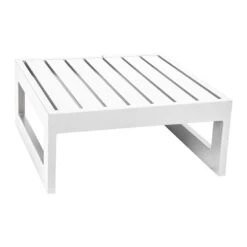 Stern New Holly Beistelltisch/Hocker 72x72x32,5cm Aluminium Weiß