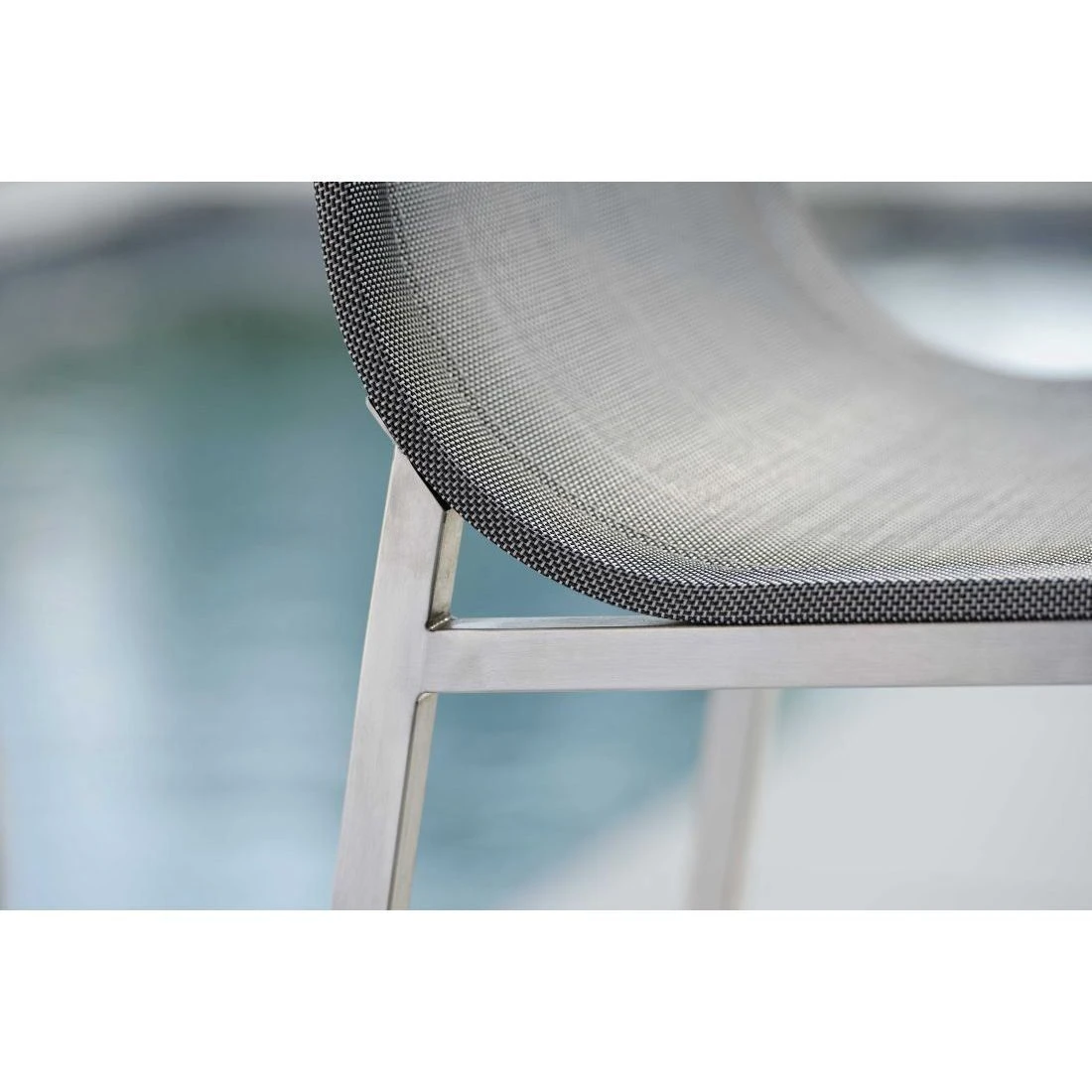 Stern Barny Garten-Barstuhl Edelstahl/Textilene Edelstahl/Silbergrau 4 Stern Barny Garten-Barstuhl Edelstahl/Textilene Edelstahl/Silbergrau – Bild 4