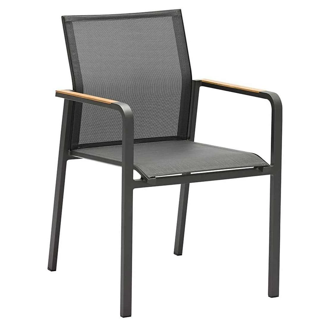 Zebra Bee Stapelsessel Aluminium/Textilene Graphit/Carbon Grey 1 Zebra Bee Stapelsessel Aluminium/Textilene Graphit/Carbon Grey