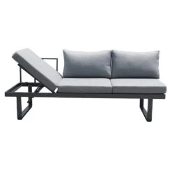 Acamp Hollywood Gartenliege Aluminium/Polster Anthrazit/Silbergrau -Gartenmobel Verkauf acamp hollywood loungeliege aluminium polster 1434634 9