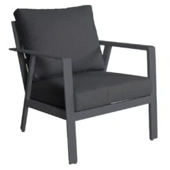 Acamp Thasos Dininglounge Aluminium/Kunstfaser Anthrazit/Grau -Gartenmobel Verkauf acamp thasos loungegruppe 4 tlg aluminium polyester mi tisch 140x80 cm 1434502 4