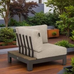 Apple Bee Sticks & More Eck-/Endmodul Aluminium/Bee Wett Taupe/Natural Oak