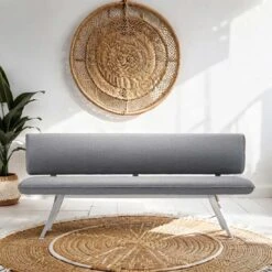 Best Babylon Bravour 3-Sitzerbank 150cm Edelstahl/Horizon Silber/Humo