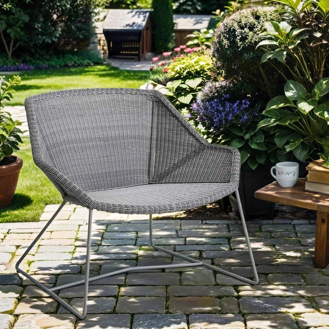 Cane-Line Breeze Loungesessel Stahl/Geflecht Light Grey 1 Cane-Line Breeze Loungesessel Stahl/Geflecht Light Grey
