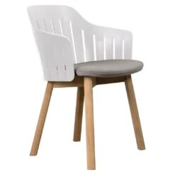 Cane-Line Choice Gartenstuhl Teak/Polypropylen + Kissen Natur/Taupe