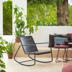 Cane-Line Copenhagen Schaukelstuhl Aluminium Lava Grey -Gartenmobel Verkauf cane line copenhagen schaukelstuhl aluminium 1463542 3