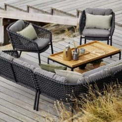 Cane-Line Ocean Loungesessel Aluminium/Rope Dark Grey -Gartenmobel Verkauf cane line ocean loungesessel aluminium rope 1480075 3