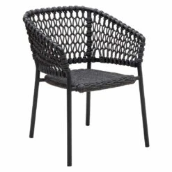 Cane-Line Ocean Stapelsessel Aluminium/Rope Dark Grey