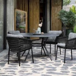 Cane-Line Ocean Stapelsessel Aluminium/Rope Dark Grey -Gartenmobel Verkauf cane line ocean stapelsessel aluminium rope 1464081 5