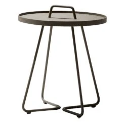 Cane-Line On-the-move Beistelltisch Ø52x60 Cm Aluminium Taupe