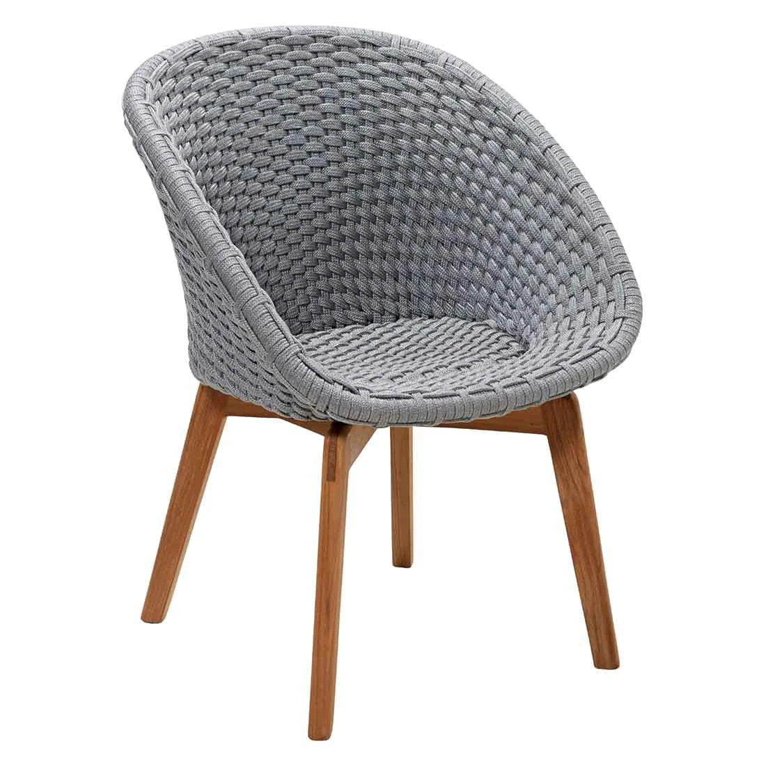 Cane-Line Peacock Gartenmöbelset 5-tlg. Mit Tisch 180x100cm Light Grey/Natur 2 Cane-Line Peacock Gartenmöbelset 5-tlg. Mit Tisch 180x100cm Light Grey/Natur – Bild 2