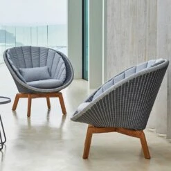 Cane-Line Peacock Loungesessel Teak/Geflecht Grey/Light Grey -Gartenmobel Verkauf cane line peacock loungesessel teak geflecht 1480361 3