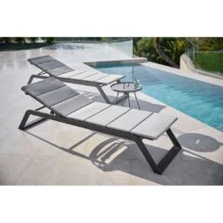 Cane-Line Siesta Gartenliege Aluminium/Sunbrella Grey -Gartenmobel Verkauf cane line siesta gartenliege aluminium sunbrella 1465181 8