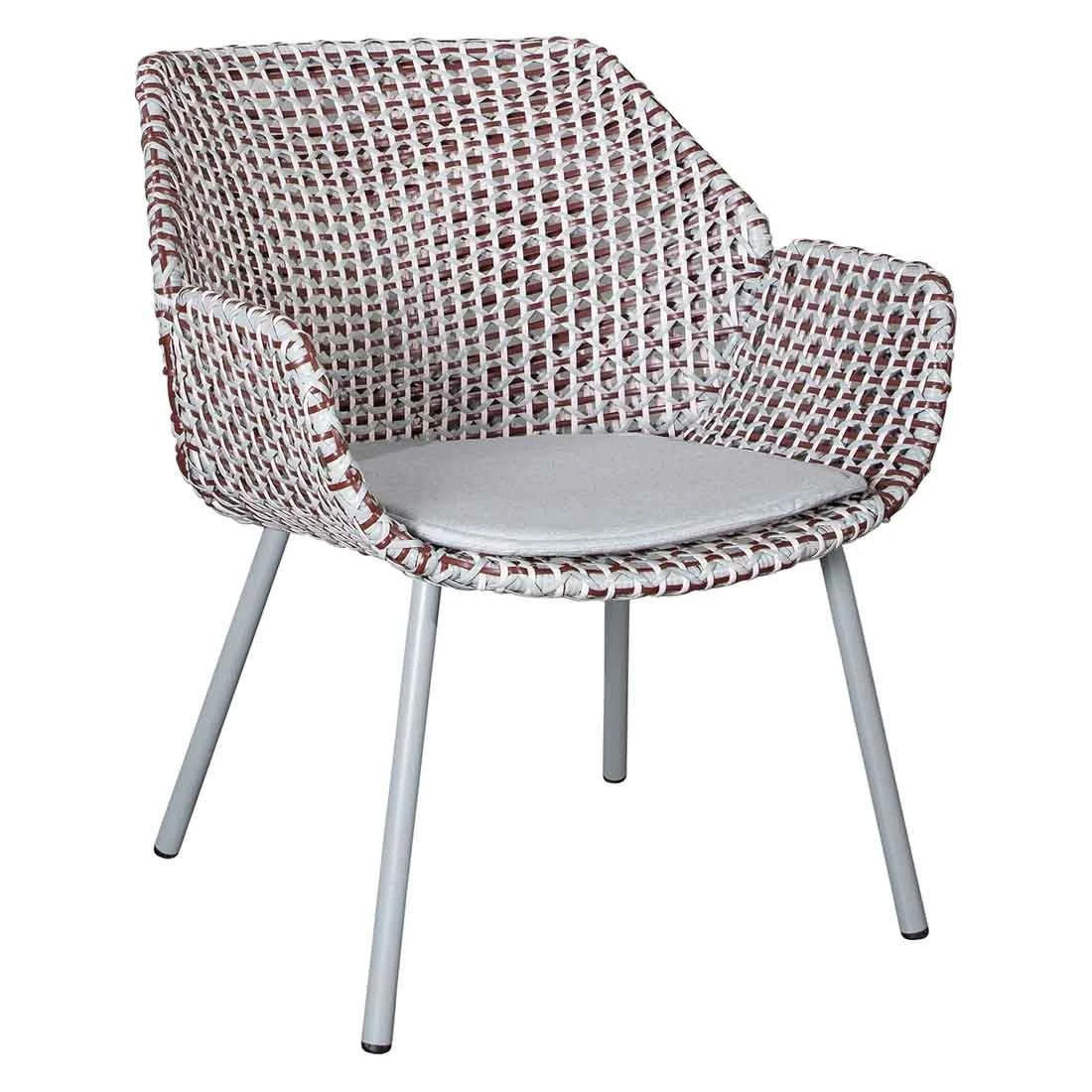 Cane-Line Vibe Loungesessel Stahl/Geflecht Light Grey/Bordeaux/Dusty Rose 3 Cane-Line Vibe Loungesessel Stahl/Geflecht Light Grey/Bordeaux/Dusty Rose – Bild 3