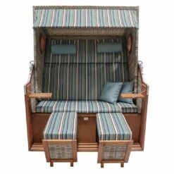DeVries Pure Wave XL Strandkorb Geflecht/Pinie Des.444 Seashell/Light Brown Glazed -Gartenmobel Verkauf devries pure wave xl strandkorb geflecht pinie des 444 1352651 2