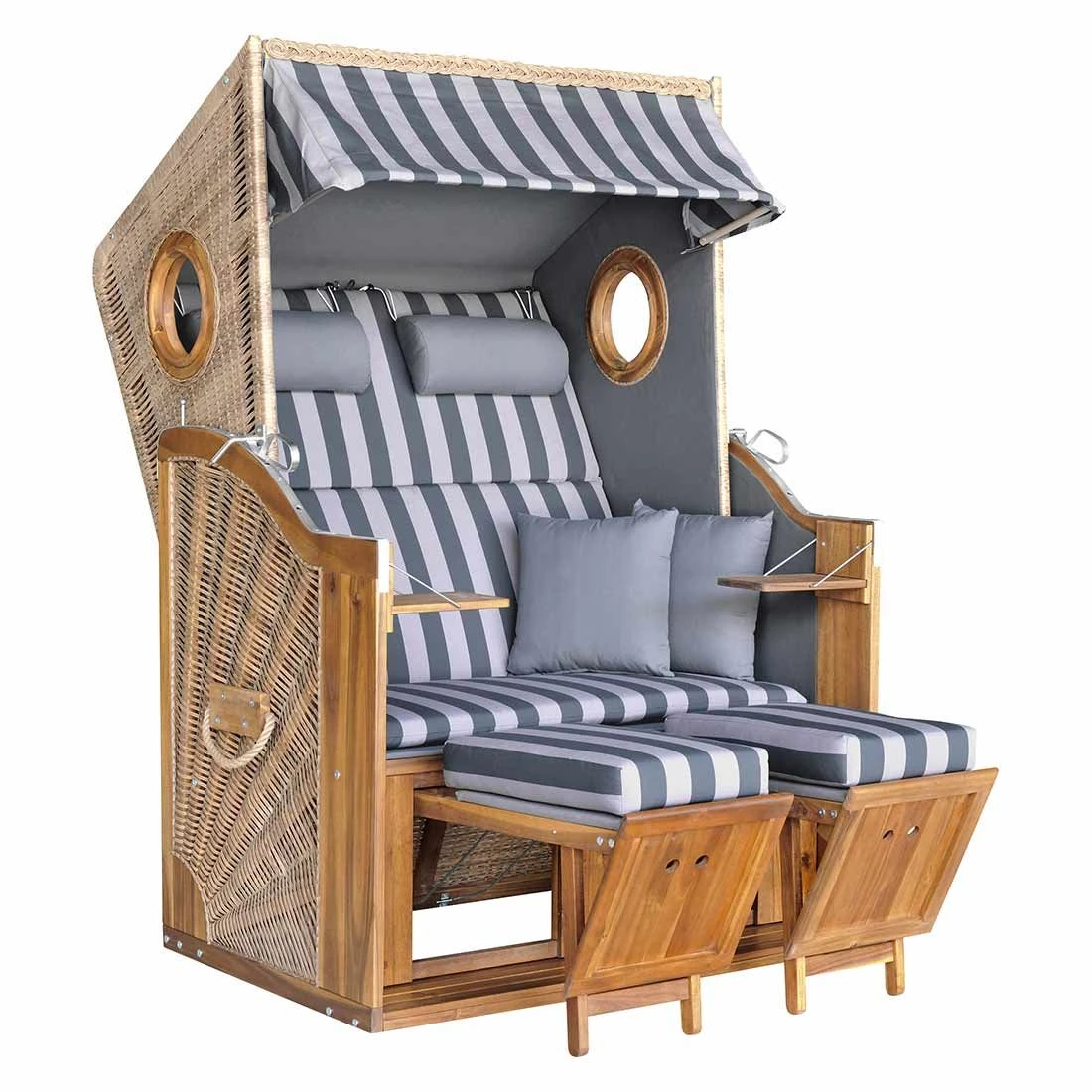 DeVries Trend 45 Strandkorb Geflecht/Akazie Des. 755 Walnut/Natural Finish 1 DeVries Trend 45 Strandkorb Geflecht/Akazie Des. 755 Walnut/Natural Finish