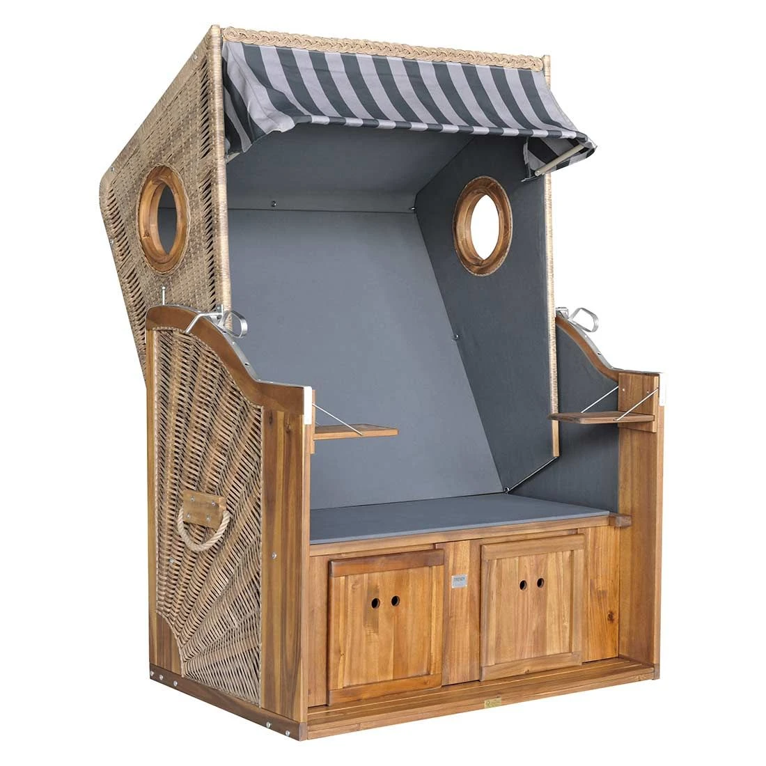 DeVries Trend 45 Strandkorb Geflecht/Akazie Des. 755 Walnut/Natural Finish 5 DeVries Trend 45 Strandkorb Geflecht/Akazie Des. 755 Walnut/Natural Finish – Bild 5