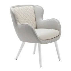 Domus Ventures Brighton Gartensessel Aluminium/Yachtleder Weiß/Grau