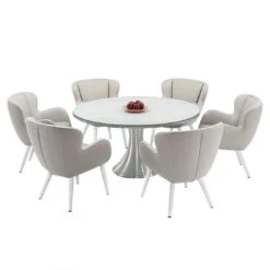 Domus Ventures Brighton Gartensessel Aluminium/Yachtleder Weiß/Grau -Gartenmobel Verkauf domus ventures brighton diningsessel aluminium olefin teaklook grau 1123070 3