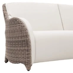 Domus Ventures Luxor Gartensofa Halbrundgeflecht/MarinaPlus White Pepper/Grey -Gartenmobel Verkauf domus ventures luxor 3 sitzersofa halbrundgeflecht whitepepper marinaplus grey 6